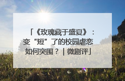 《玫瑰藏于盛夏》：变“短”了的校园虐恋如何突围？｜微剧评