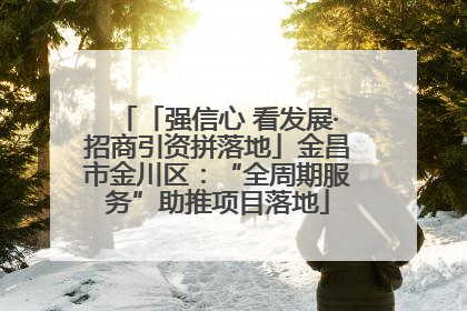 「强信心 看发展·招商引资拼落地」金昌市金川区：“全周期服务”助推项目落地