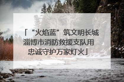 “火焰蓝”筑文明长城 淄博市消防救援支队用忠诚守护万家灯火