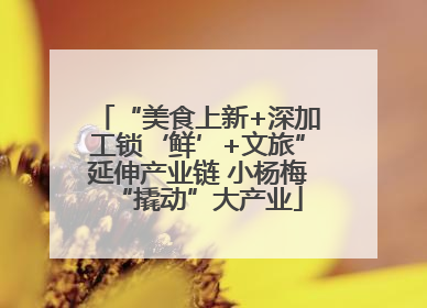 “美食上新+深加工锁‘鲜’+文旅”延伸产业链 小杨梅“撬动”大产业