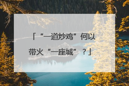 “一道炒鸡”何以带火“一座城”？