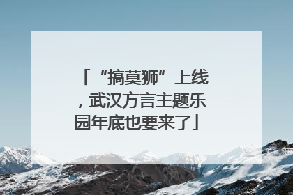 “搞莫狮”上线，武汉方言主题乐园年底也要来了