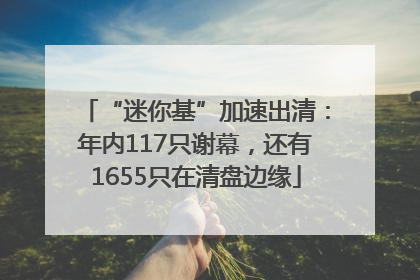 “迷你基”加速出清：年内117只谢幕，还有1655只在清盘边缘