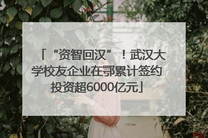 “资智回汉”！武汉大学校友企业在鄂累计签约投资超6000亿元