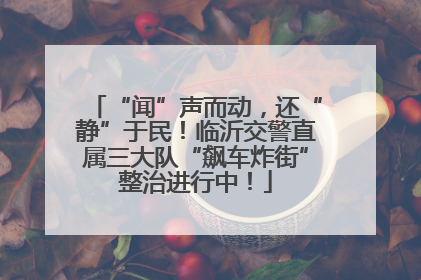 “闻”声而动，还“静”于民！临沂交警直属三大队“飙车炸街”整治进行中！