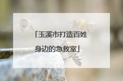 玉溪市打造百姓身边的急救室
