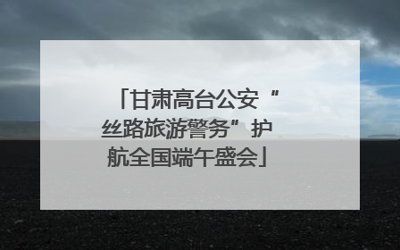 甘肃高台公安“丝路旅游警务”护航全国端午盛会