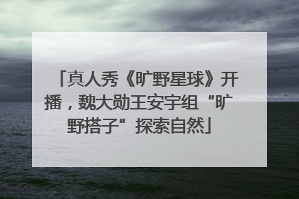真人秀《旷野星球》开播，魏大勋王安宇组“旷野搭子”探索自然