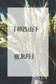 祁连山下赛龙舟
