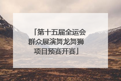 第十五届全运会群众展演舞龙舞狮项目预赛开赛