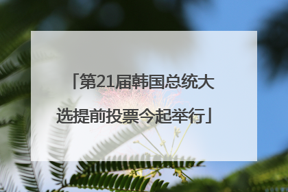第21届韩国总统大选提前投票今起举行
