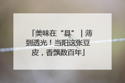 美味在“县”｜薄到透光！当阳这张豆皮，香飘数百年