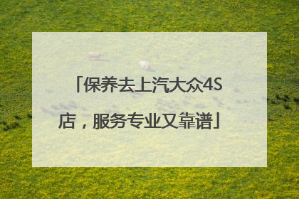 保养去上汽大众4S店，服务专业又靠谱