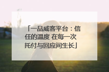 一品威客平台：信任的温度 在每一次托付与回应间生长
