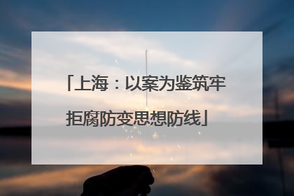 上海：以案为鉴筑牢拒腐防变思想防线