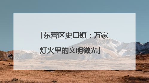 东营区史口镇：万家灯火里的文明微光