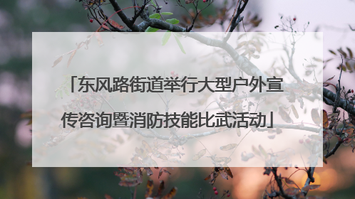东风路街道举行大型户外宣传咨询暨消防技能比武活动