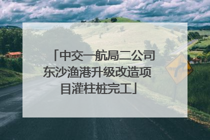 中交一航局二公司东沙渔港升级改造项目灌柱桩完工