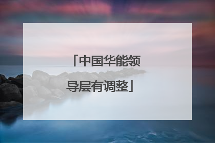 中国华能领导层有调整