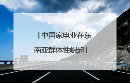 中国家电业在东南亚群体性崛起