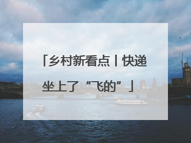 乡村新看点丨快递坐上了“飞的”