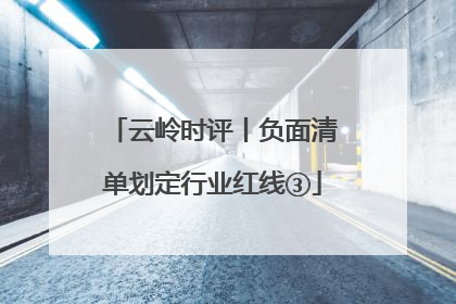 云岭时评丨负面清单划定行业红线③