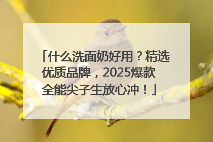 什么洗面奶好用？精选优质品牌，2025爆款全能尖子生放心冲！