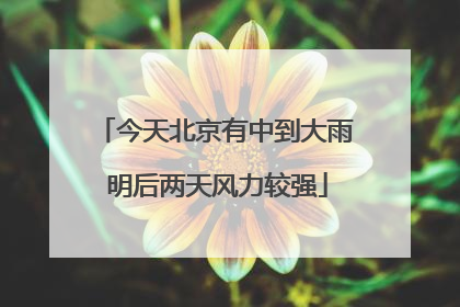 今天北京有中到大雨 明后两天风力较强