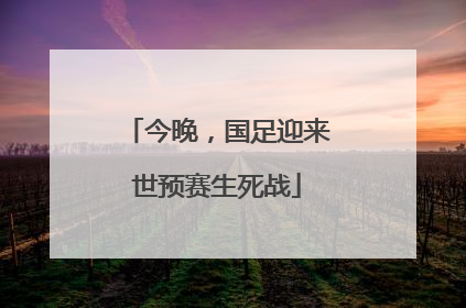 今晚，国足迎来世预赛生死战