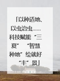 以种适地、以虫治虫……科技赋能“三夏” “智慧种地”绘就好“丰”景