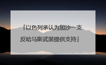 以色列承认为加沙一支反哈马斯武装提供支持