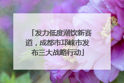 发力低度潮饮新赛道，成都市邛崃市发布三大战略行动