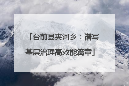 台前县夹河乡：谱写基层治理高效能篇章