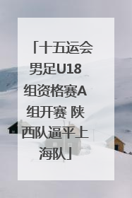 十五运会男足U18组资格赛A组开赛 陕西队逼平上海队