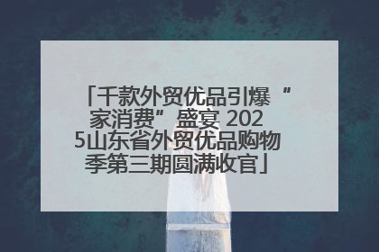 千款外贸优品引爆“家消费”盛宴 2025山东省外贸优品购物季第三期圆满收官