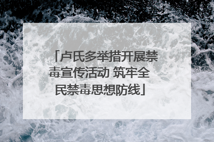 卢氏多举措开展禁毒宣传活动 筑牢全民禁毒思想防线