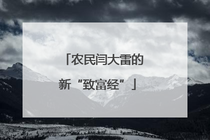 农民闫大雷的新“致富经”