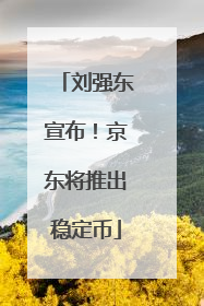 刘强东宣布！京东将推出稳定币