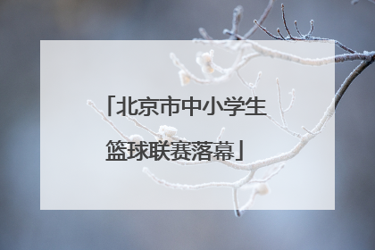 北京市中小学生篮球联赛落幕