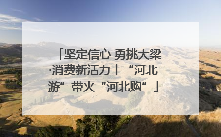 坚定信心 勇挑大梁·消费新活力丨“河北游”带火“河北购”