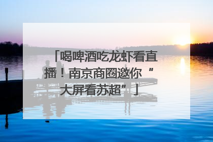 喝啤酒吃龙虾看直播！南京商圈邀你“大屏看苏超”
