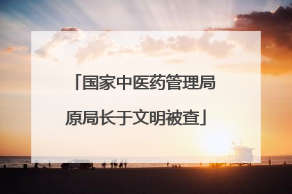 国家中医药管理局原局长于文明被查