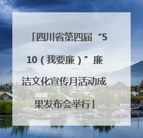 四川省第四届“510（我要廉）”廉洁文化宣传月活动成果发布会举行