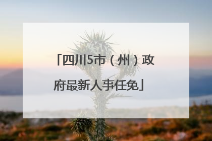 四川5市（州）政府最新人事任免