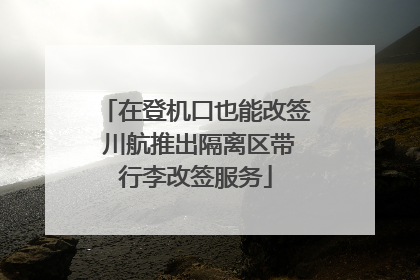 在登机口也能改签 川航推出隔离区带行李改签服务