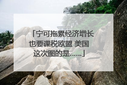 宁可拖累经济增长也要课税欧盟 美国这次图的是……