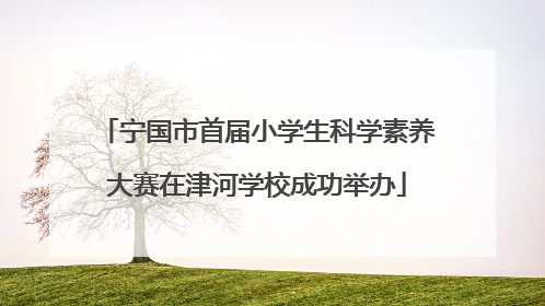 宁国市首届小学生科学素养大赛在津河学校成功举办