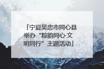 宁夏吴忠市同心县举办“粽韵同心·文明同行”主题活动