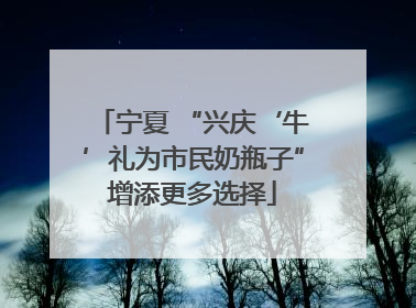 宁夏 “兴庆‘牛’礼为市民奶瓶子”增添更多选择