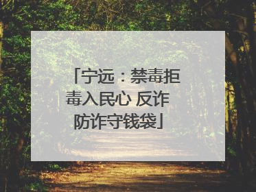 宁远：禁毒拒毒入民心 反诈防诈守钱袋